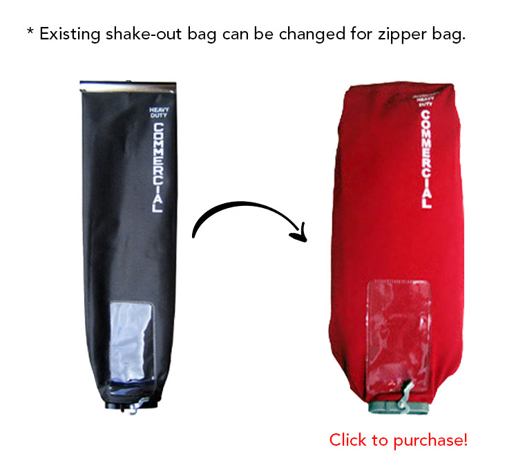 shake out bag, zipper bag
